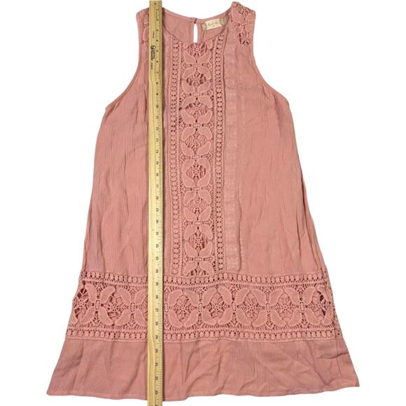 Altar'd State Pink Eyelet Dress XS Cottage Core Coquette Forest Fairy Boho - Picture 5 of 9
